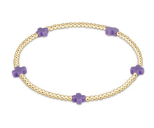 Load image into Gallery viewer, enewton egirl Signature Cross Small 2mm Gold Bracelet
