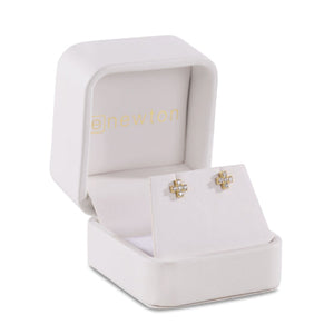 enewton 14kt Gold & Diamond Signature Cross Studs