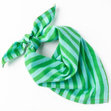Load image into Gallery viewer, Naomi Bandana -Stripe Green/Blue
