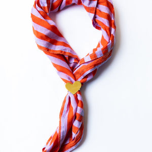Naomi Bandana -Stripe Lavender/Poppy