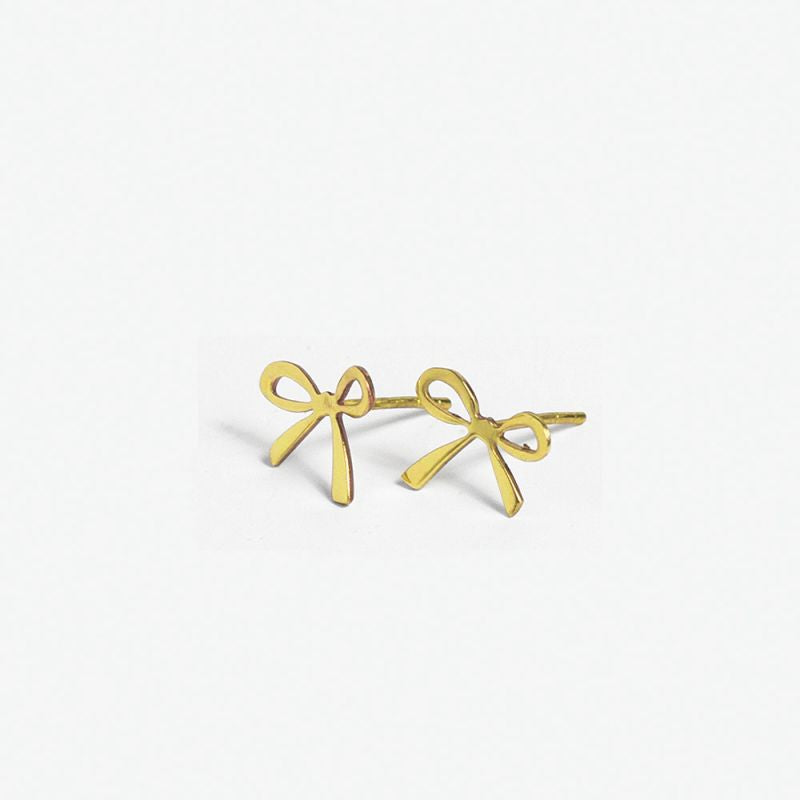 Alice Brass Bow Post Earrings