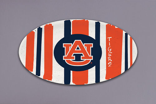 Auburn Striped Oval