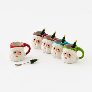 Santa Mug w/ Spoon