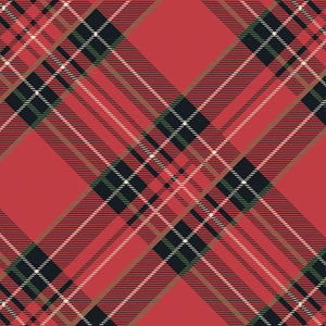 H&C Cocktail Napkins -Red Plaid