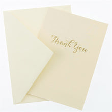 Load image into Gallery viewer, Graphique Boxed Notecards -Gold Thank You Script
