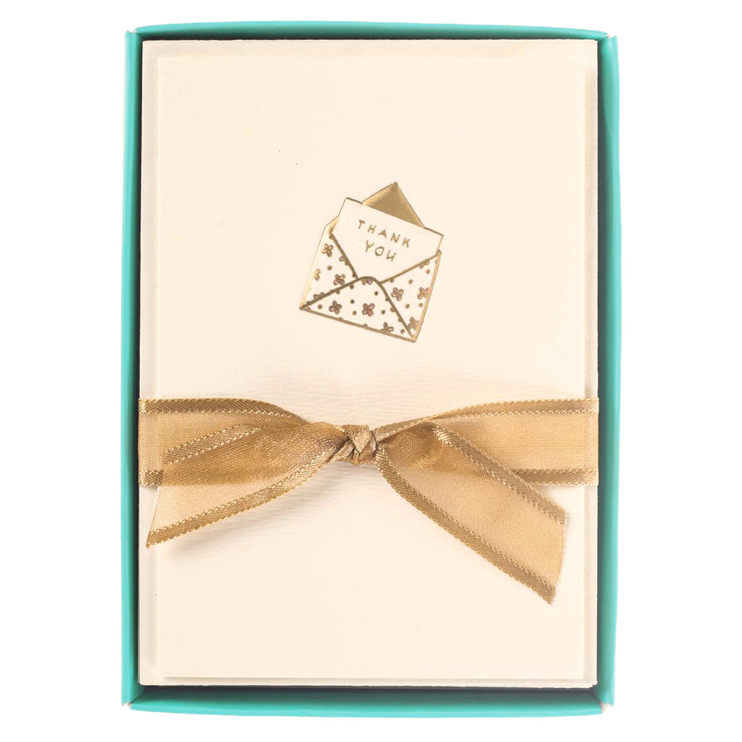 Graphique Boxed Notecards -Gold Foil Embossed Thank You