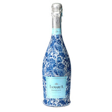Load image into Gallery viewer, Blue Porcelain Roses Prosecco Bottle Wrap
