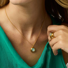 Load image into Gallery viewer, Julie Vos Laguna Solitaire Necklace -Iridescent Aquamarine Blue
