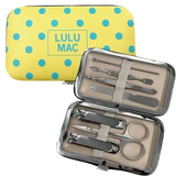 Load image into Gallery viewer, Lulu Mac Manicure Set -Butter/Blue Dot
