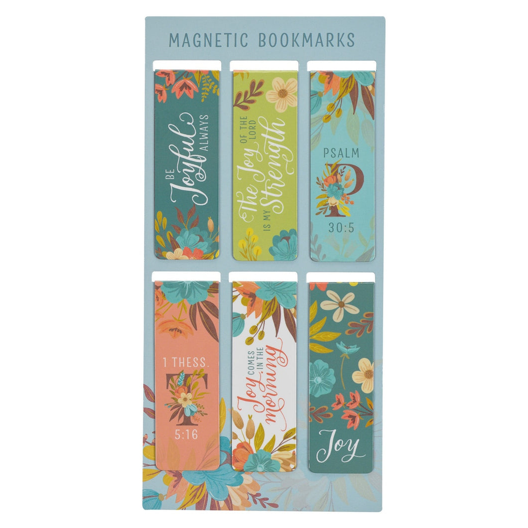 Joyful Faith Floral Magnet Bookmark Set