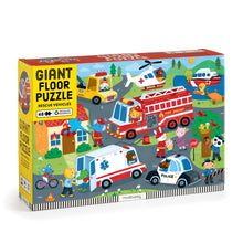 Load image into Gallery viewer, Rescue Vehicles 48 Piece Giant Floor Puzzle
