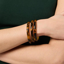 Load image into Gallery viewer, Julie Vos Madison Statement Bangle -Carnaby -Tortoiseshell
