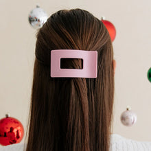 Load image into Gallery viewer, Teleties Flat Rectangle Clips -Merry Pinkmas
