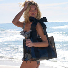 Load image into Gallery viewer, Jelly Bow Tote w/ Phone Pouch -Midnight Black
