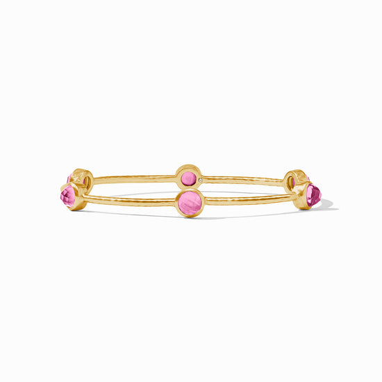 Julie Vos Milano Luxe Bangle -Iridescent Tourmaline Pink