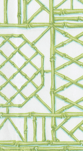Guest Towel Napkins -Bamboo Screen Moss Green