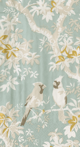 Guest Towel Napkins -Scenic Songbird Celadon