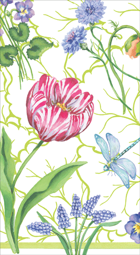 Guest Towel Napkins -Floral Majolica
