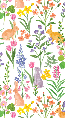 Guest Towel Napkins -Bunny Field