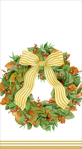 Guest Towel Napkins -Magnolia Wreath