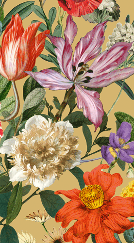 Guest Towel Napkins -Dutch Floral Gold