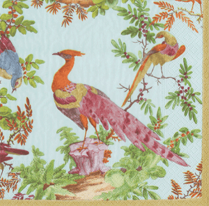 Cocktail Napkins -Chelsea Birds Celadon