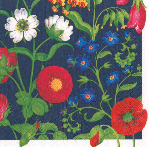 Cocktail Napkins -Cloisters Garden Navy