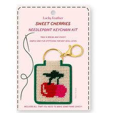Load image into Gallery viewer, Needlepoint Keychain Kit -Cherries
