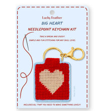 Load image into Gallery viewer, Needlepoint Keychain Kit -Heart
