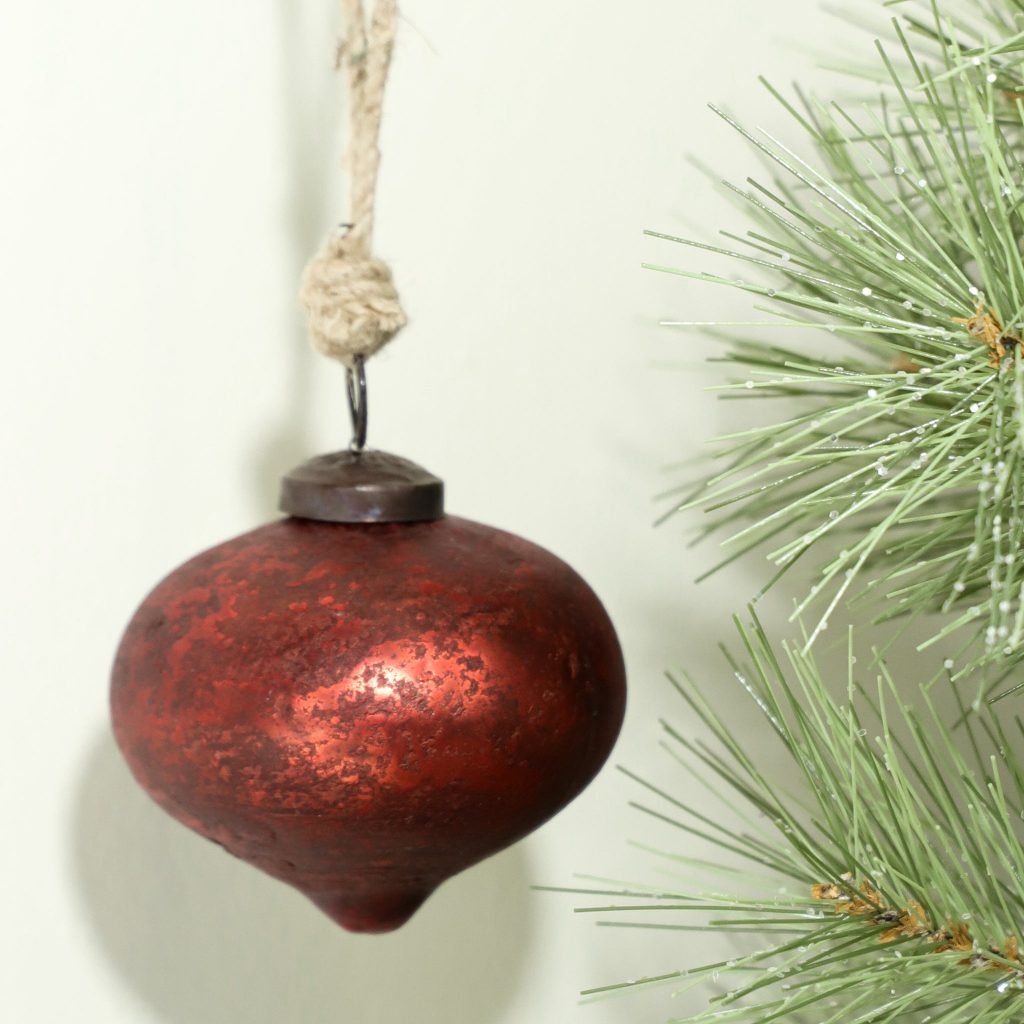 Red Foil Christmas Ball Ornaments