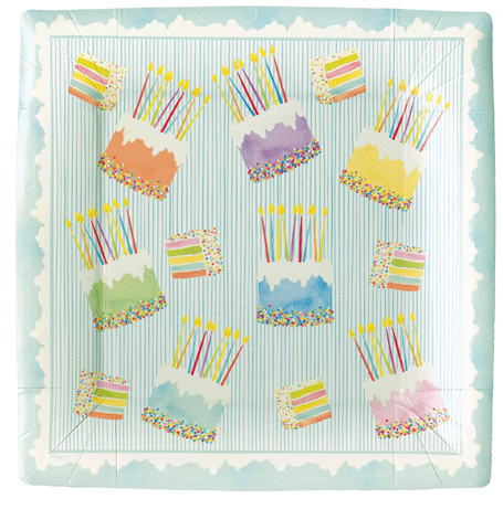 Paper Salad & Dessert Plates -Cake Frosting