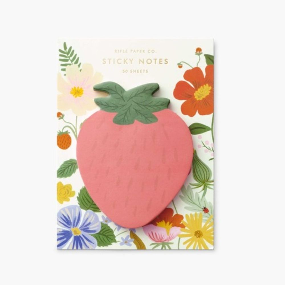Rifle Paper Sticky Notes -Strawberry
