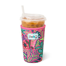 Load image into Gallery viewer, Swig Flora Rosa Medium Iced Cup Coolie
