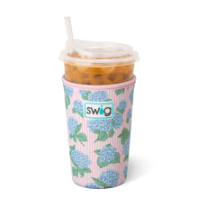 Load image into Gallery viewer, Swig Hydrangea Medium Iced Cup Coolie
