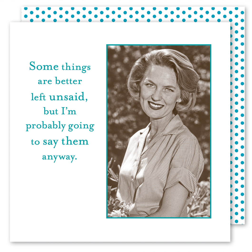 Sassy Cocktail Napkins -Better Left Unsaid