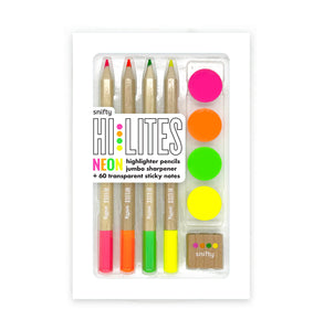 Hi Lites -Highlight Pencil, Sticky Note & Sharpener Set