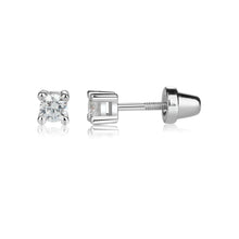 Load image into Gallery viewer, Sterling Silver Clear Crystal Earrings
