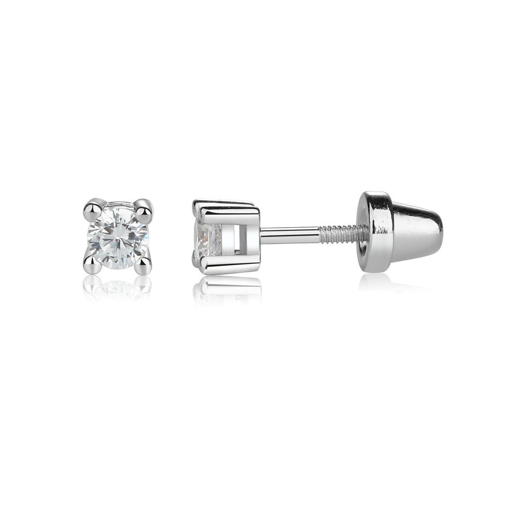 Sterling Silver Clear Crystal Earrings