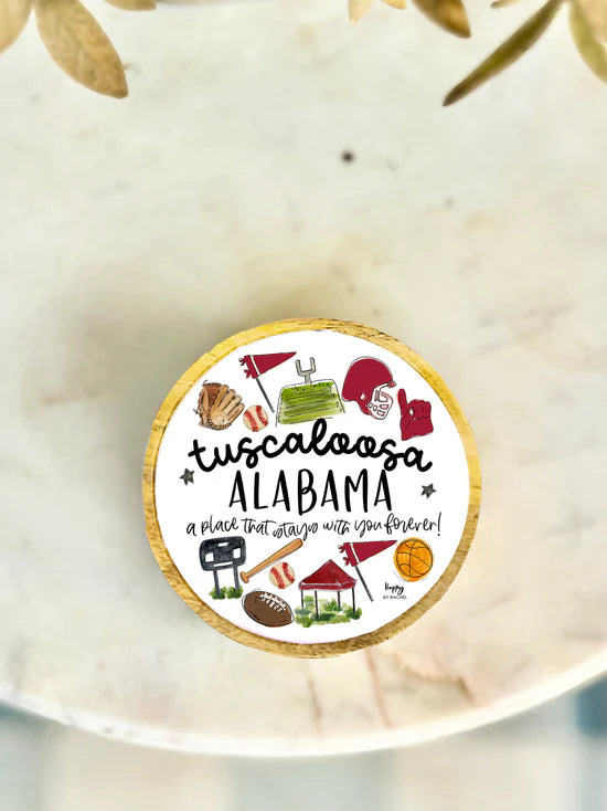 Collegiate Wood & Enamel Small Tray -Tuscaloosa