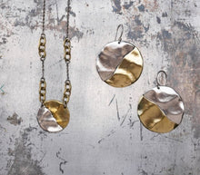 Load image into Gallery viewer, Waxing Poetic Slant Disc Earrings
