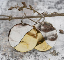 Load image into Gallery viewer, Waxing Poetic Slant Disc Earrings
