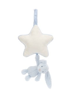 Baby Jellycat Bashful Blue Bunny Musical Pull