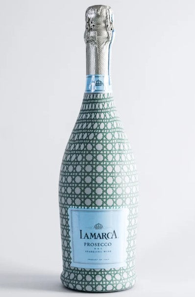 La Marca Sage and White Cane Bottle Wrap