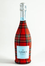 Load image into Gallery viewer, La Marca Red and Green Christmas Tartan Bottle Wrap

