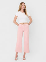 Load image into Gallery viewer, Vervet High Rise Crop Wide Leg Jean -Pale Lilac
