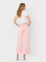 Load image into Gallery viewer, Vervet High Rise Crop Wide Leg Jean -Pale Lilac
