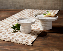 Load image into Gallery viewer, White Woven Ceramic Pedestals
