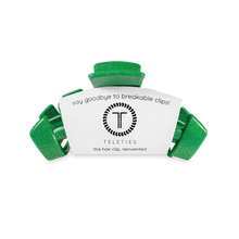 Load image into Gallery viewer, Teleties Classic Hair Clips -Shamrock Shimmer
