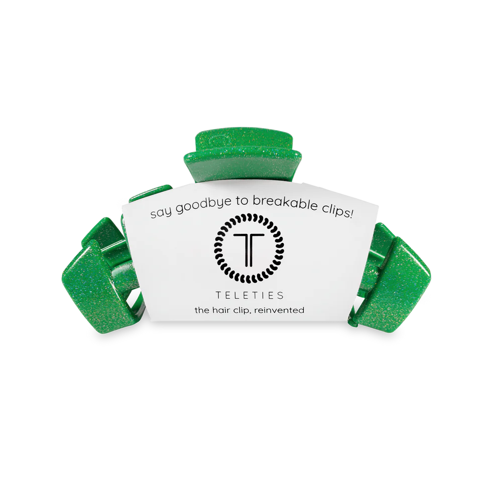 Teleties Classic Hair Clips -Shamrock Shimmer