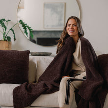 Load image into Gallery viewer, Kashwere Solid Throw Blanket -Walnut
